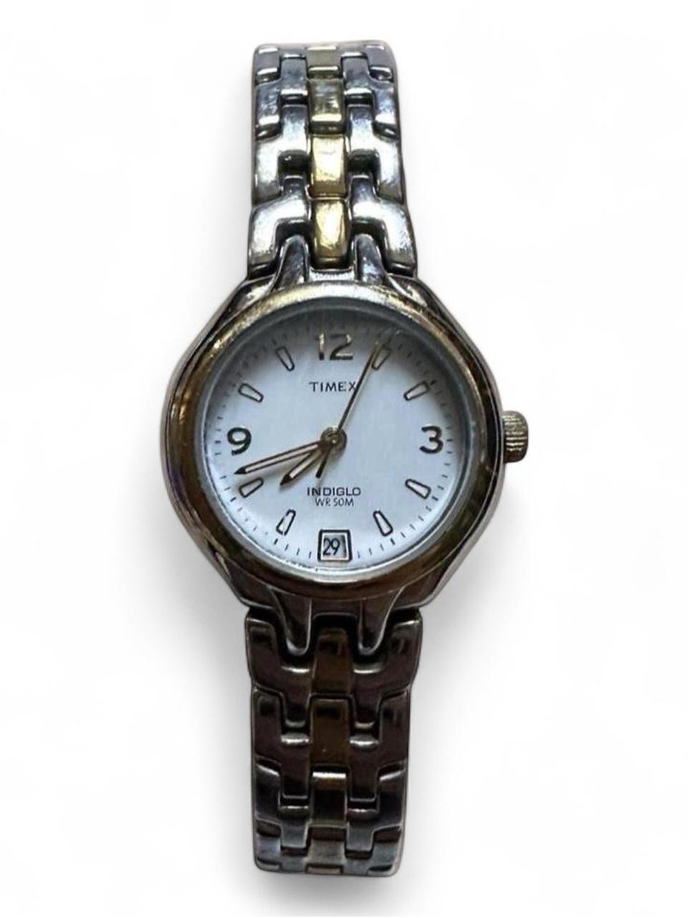 Vintage Timex Two-Tone Silver and Gold Women's Indiglo Watch